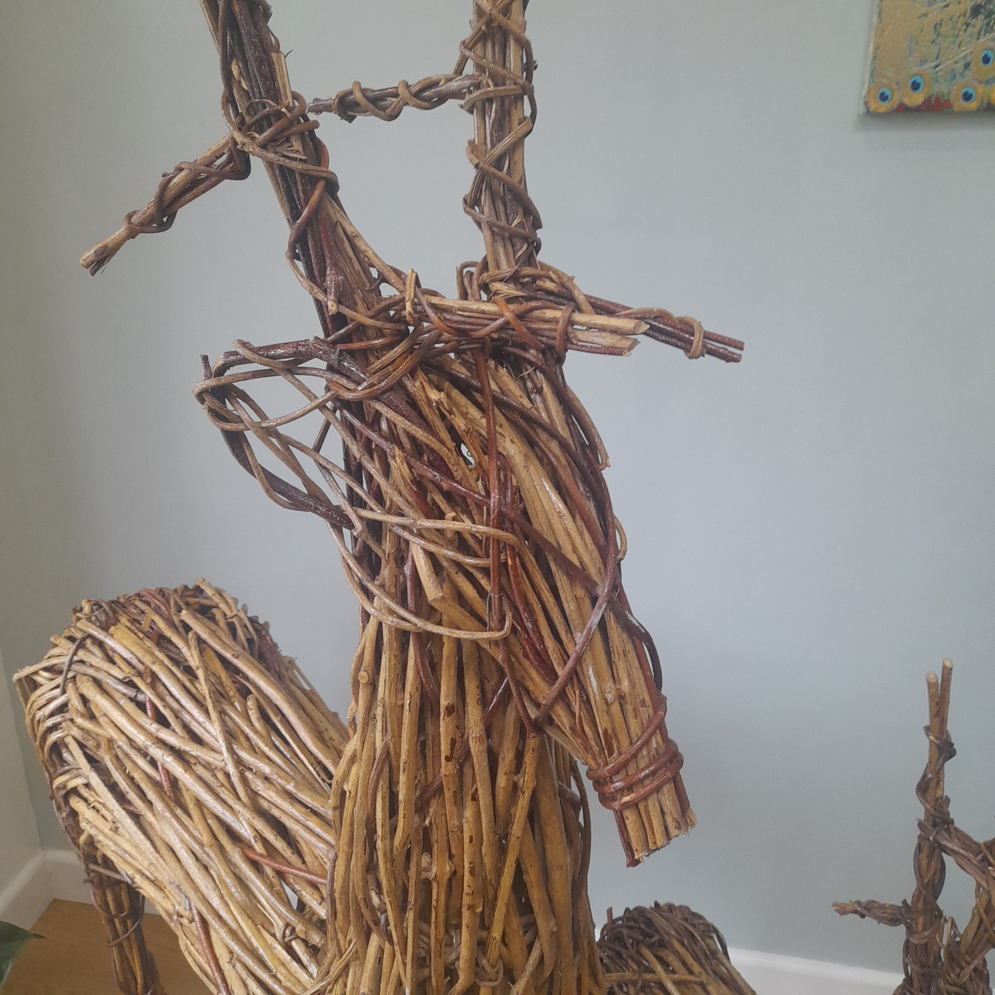 Head 1x166cm Christmas Wicker Willow decorative reindeer