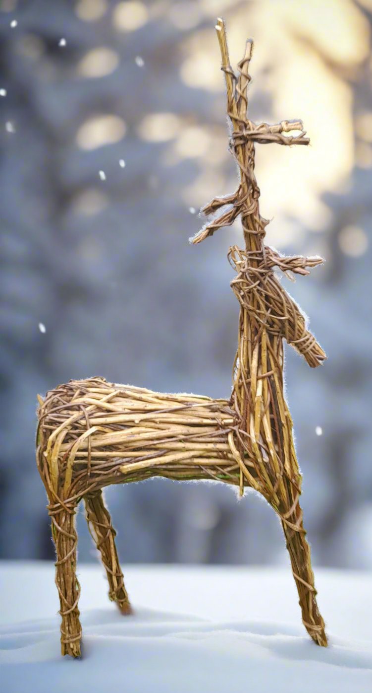 Wicker Willow Christmas Reindeer