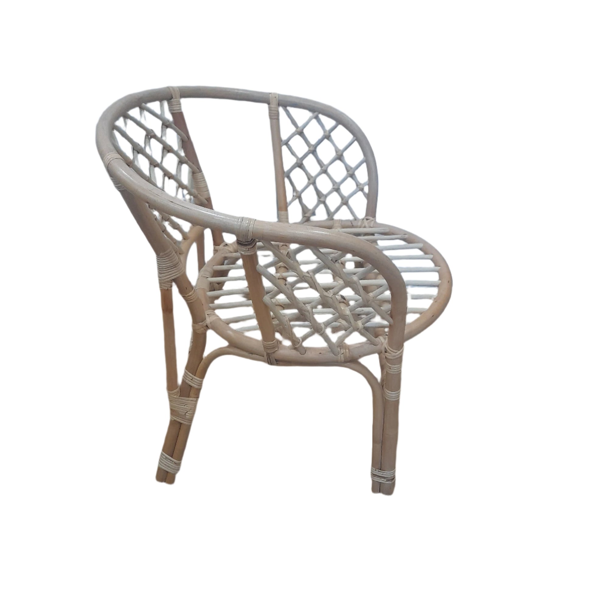 Cane and Wicker/Rattan Bahama Conservatory Chair side view.