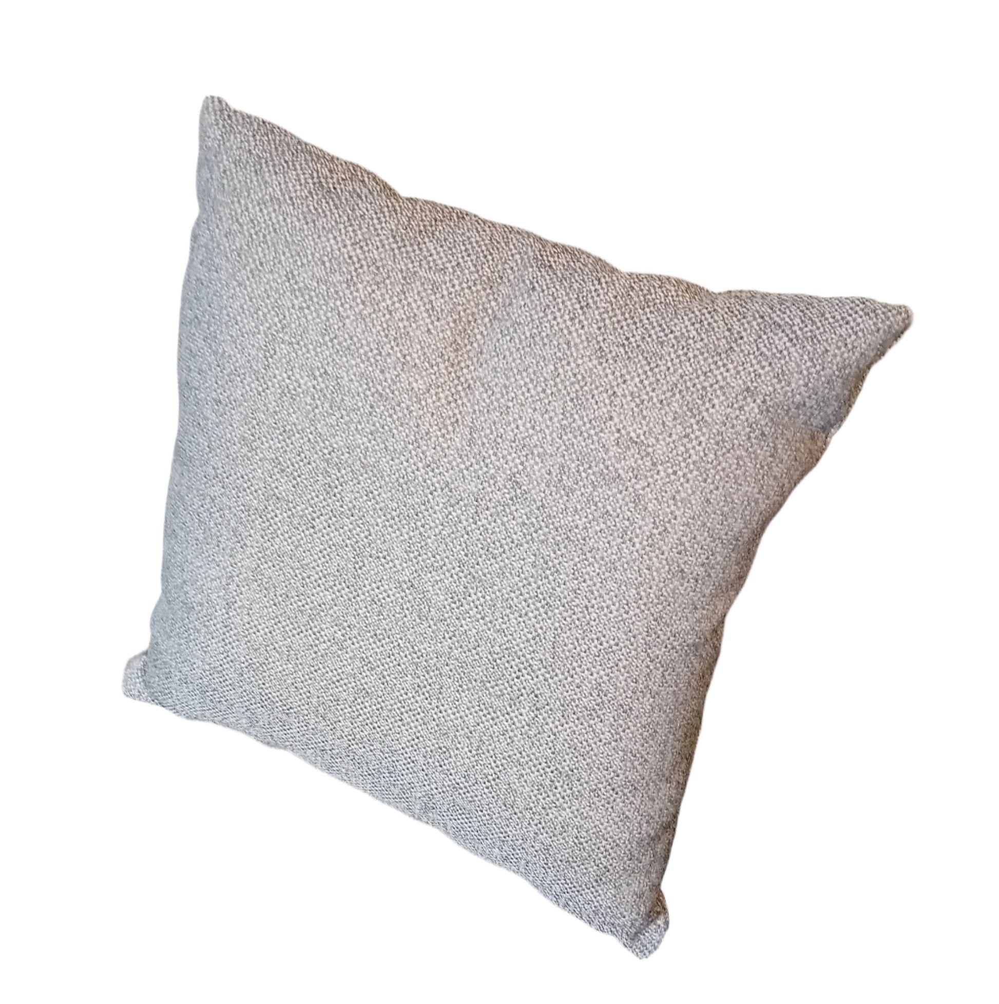 1 x 43cm Dundee Hopsack Silver Square Fibre Filled Scatter Cushions.