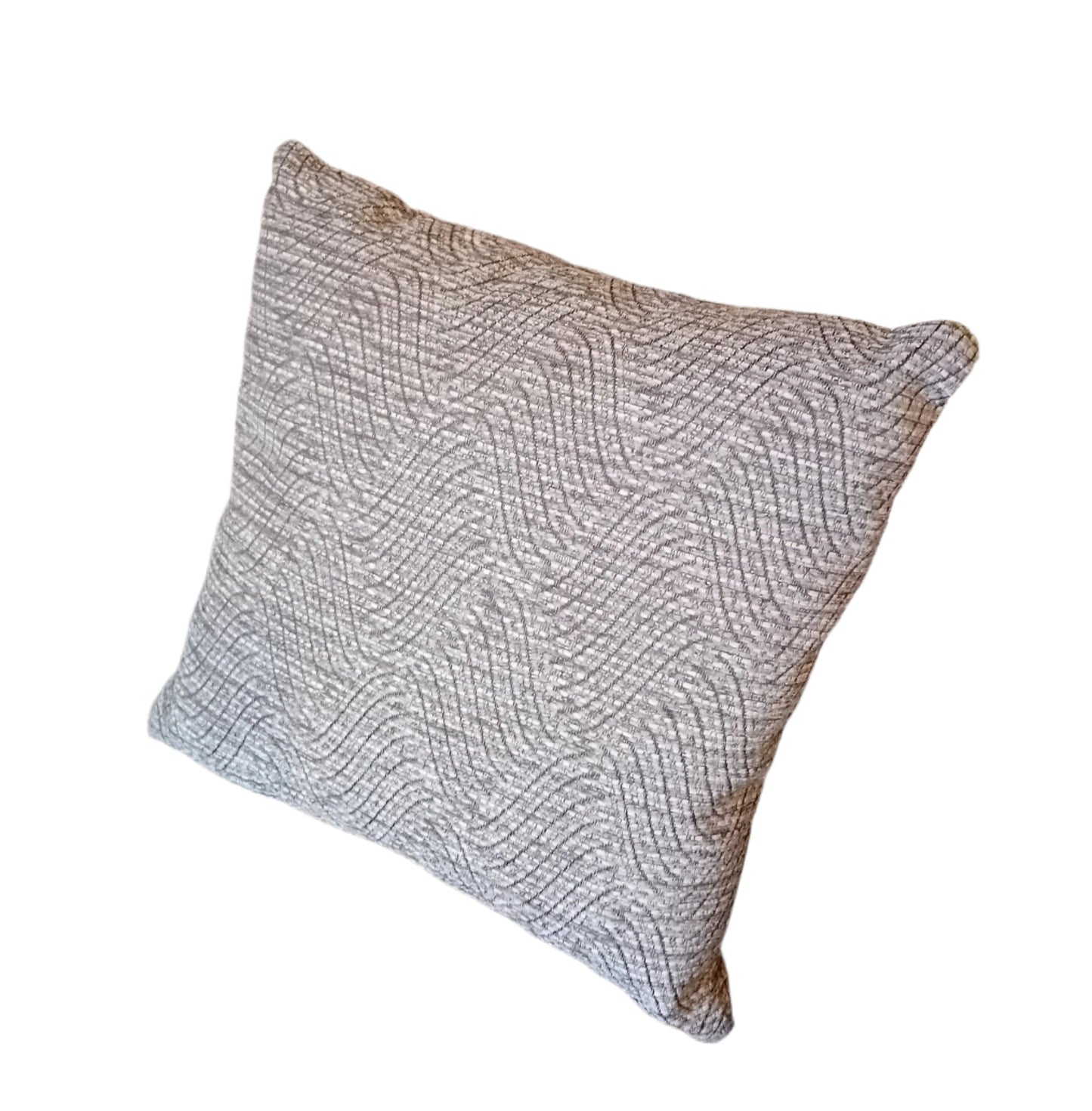 1 x 43cm Cromwell Swirl Silver Square Fibre Filled Scatter Cushions.