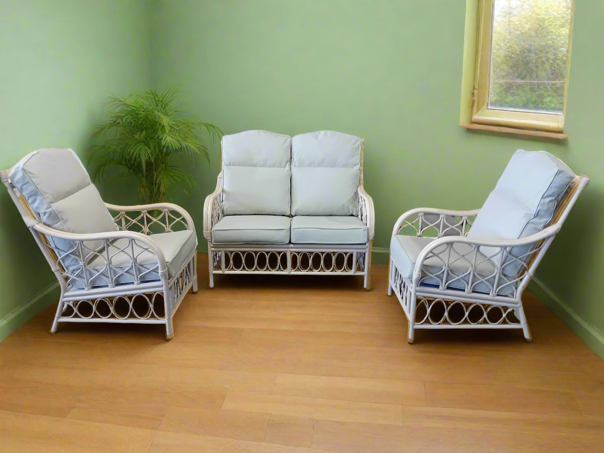 Cane Conservatory sofa and chairs