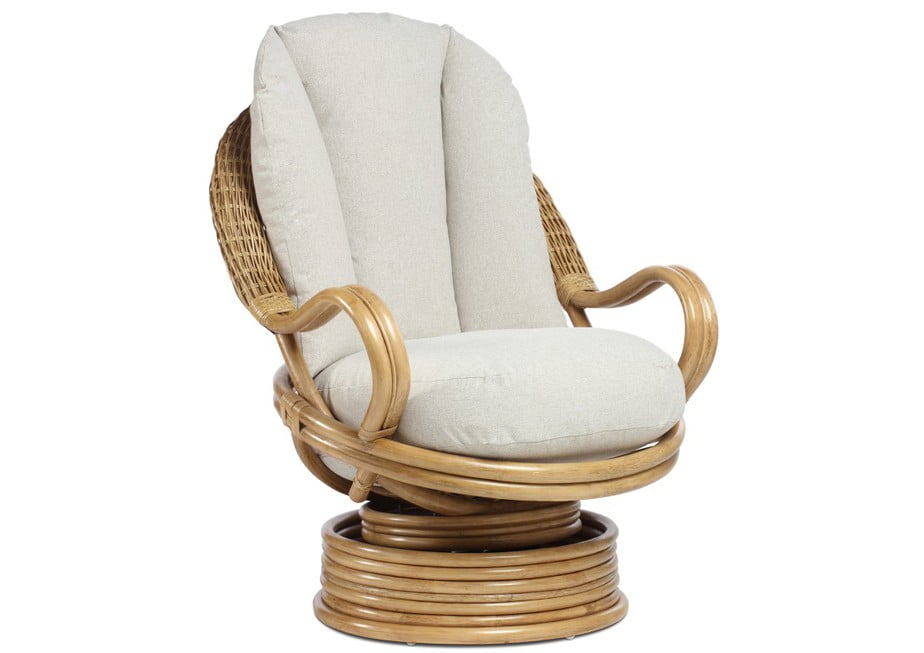 Cane Conservatory Rock Swivel Chair