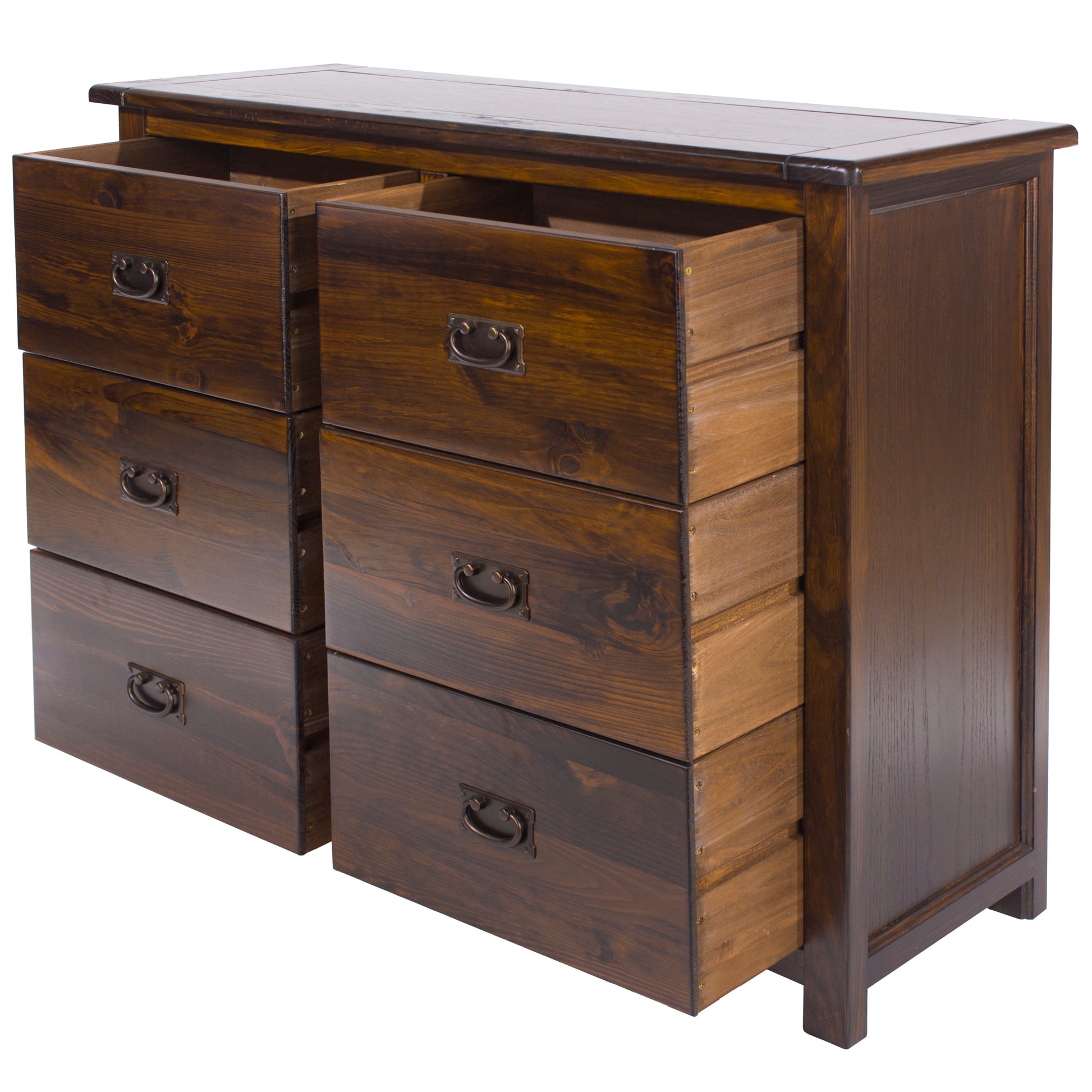 Core Boston Bedroom Furniture. 6 Drawer with Drawers open.