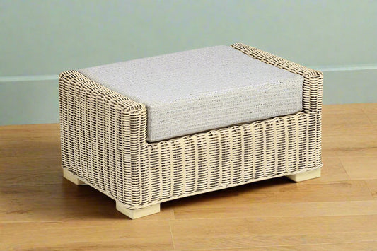 Cane and Wicker Conservatory Footstool.