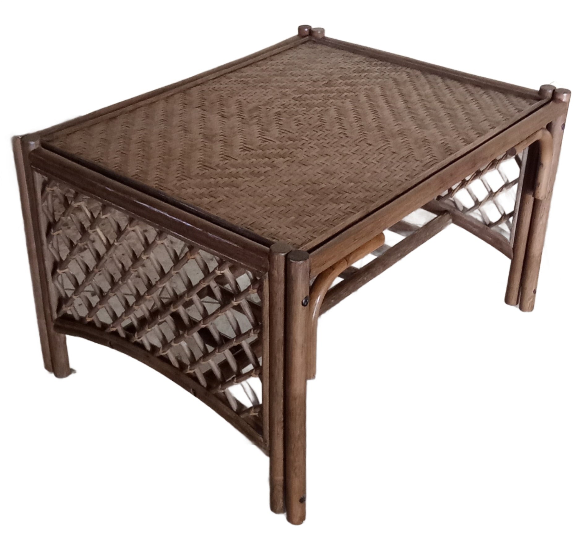 Brown Wash Serena Cane and Wicker Conservatory Coffee Table.