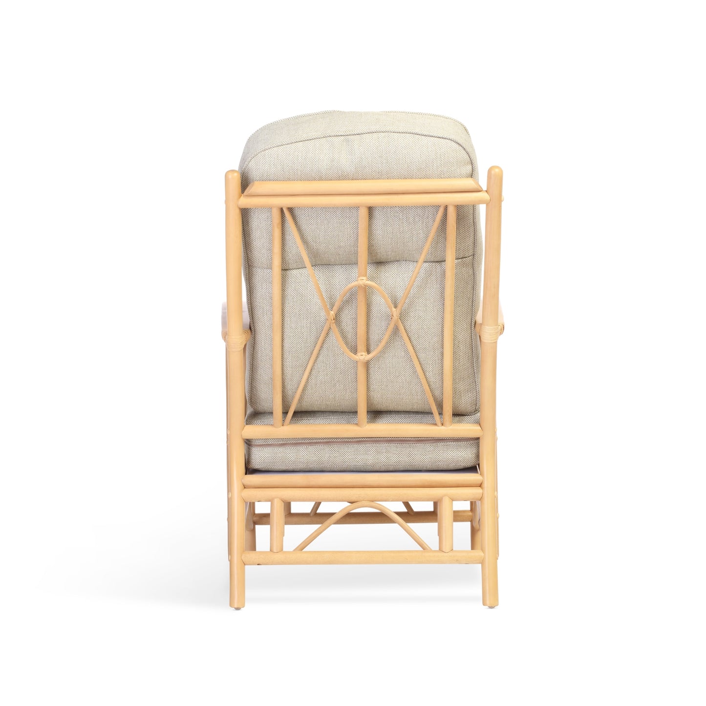 Light Oak Belo Cane Conservatory 2 seater Armchair.