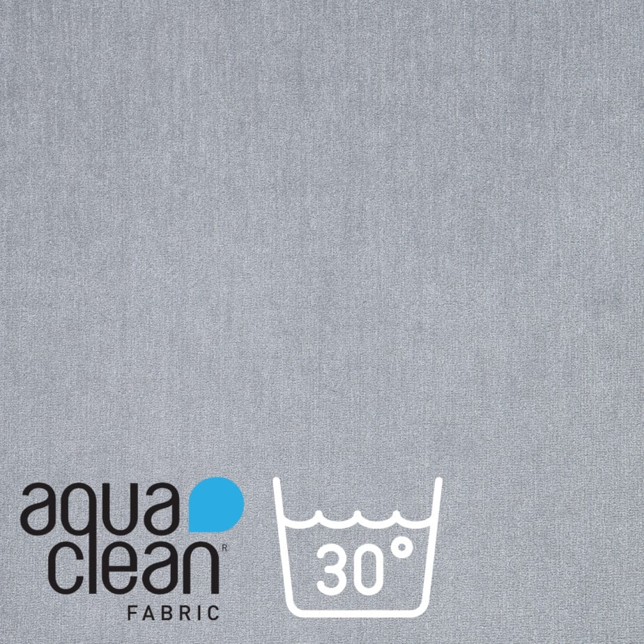 Duke Grey Plain Aqua Clean Fabric.