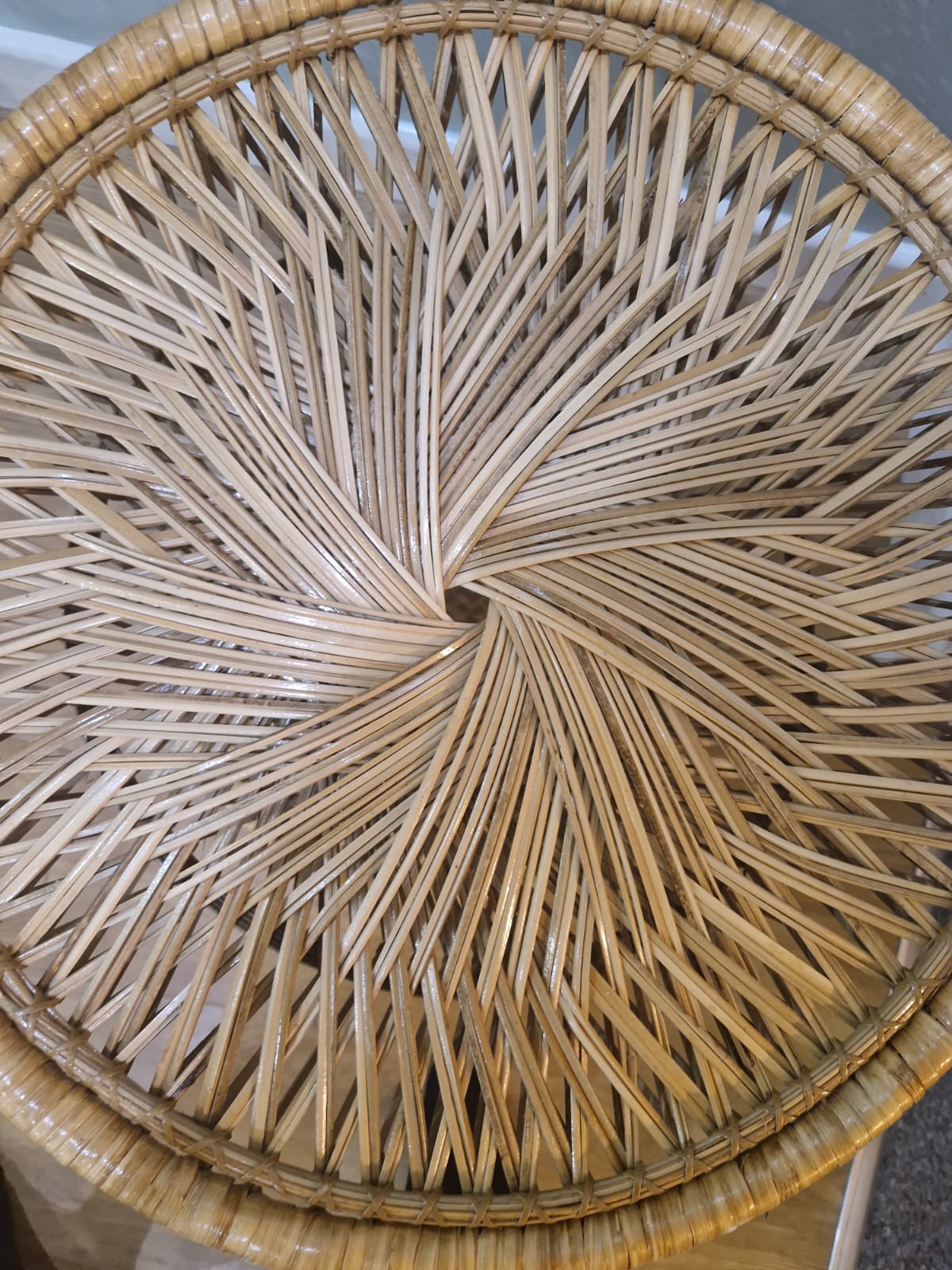 Natural Wicker/Rattan Twist Base Table Top.