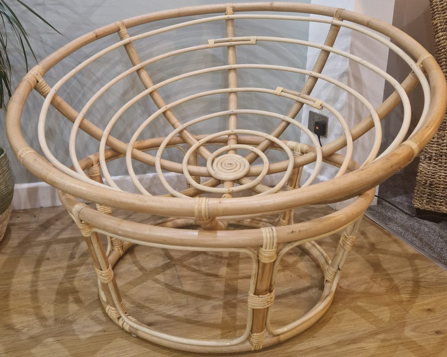 Cane + Wicker Papasan Chair Frame.