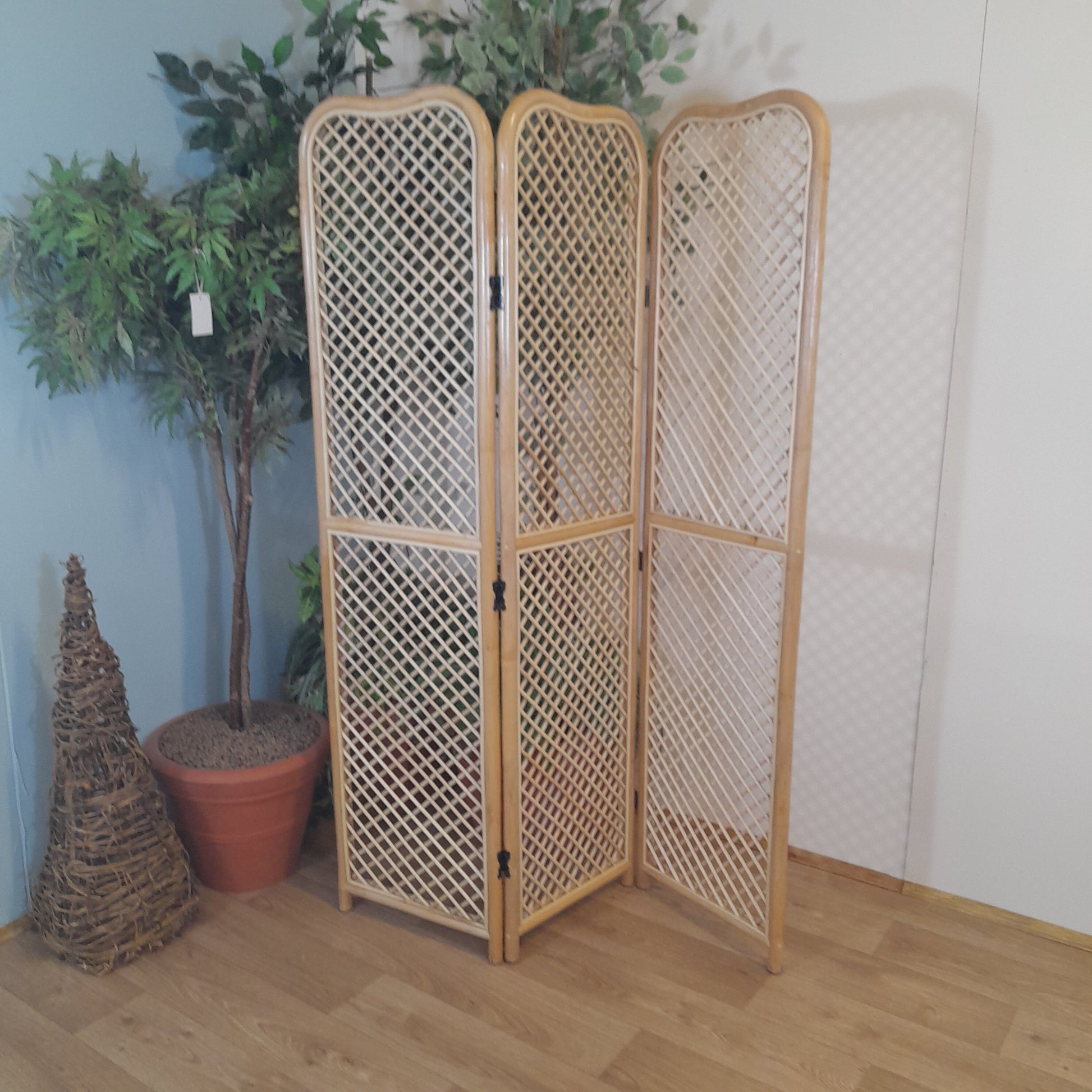 Nat Setani Cane + Wicker/Natural Rattan Screen/Room Divider