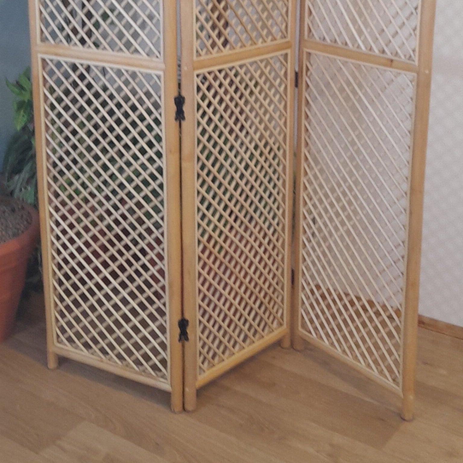 Nat Setani Cane + Wicker/Natural Rattan Screen/Room Divider bottom.