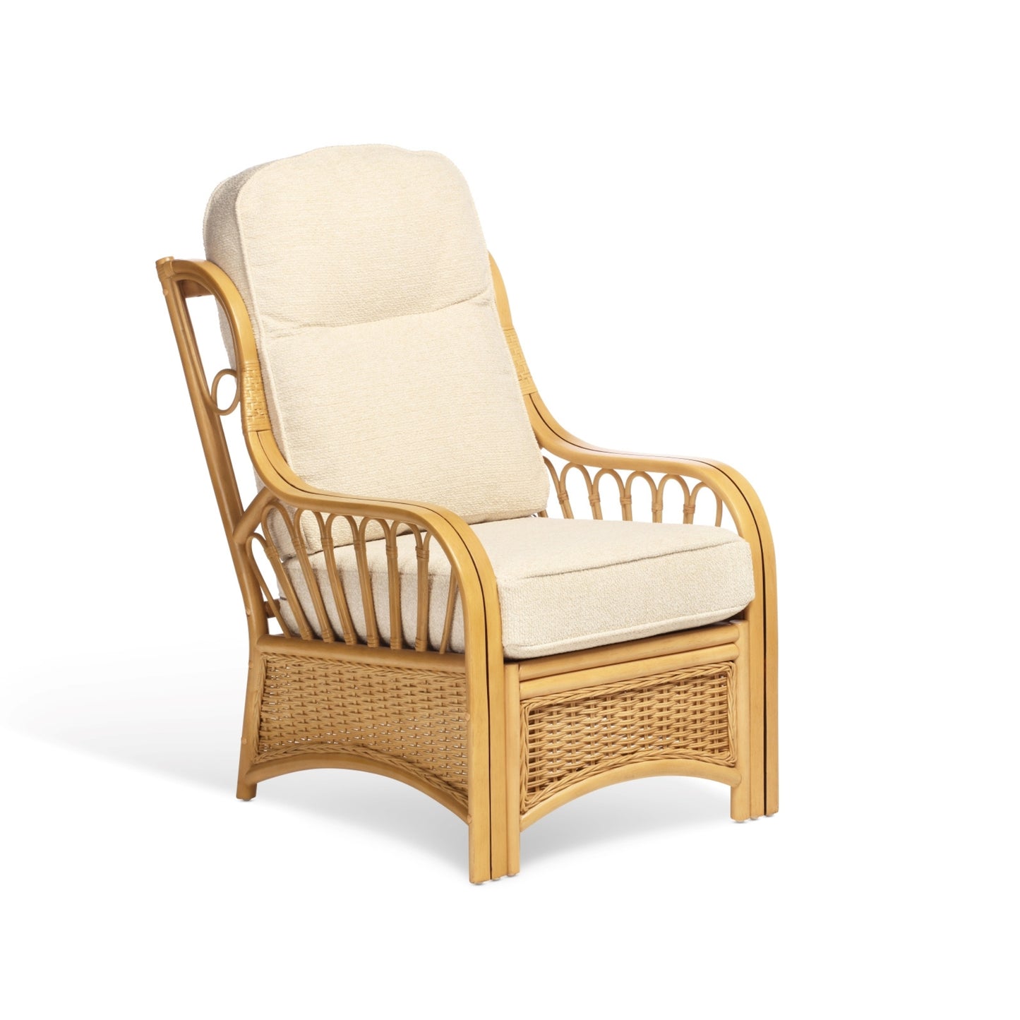 Light Oak Sao Luis Cane Conservatory Armchair.