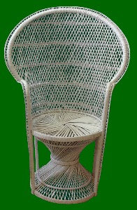 White Wicker Princess Chair