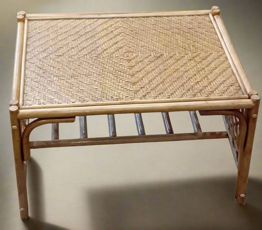 Antique Wash Serena Cane, Rattan and Wicker Conservatory Coffee Table.