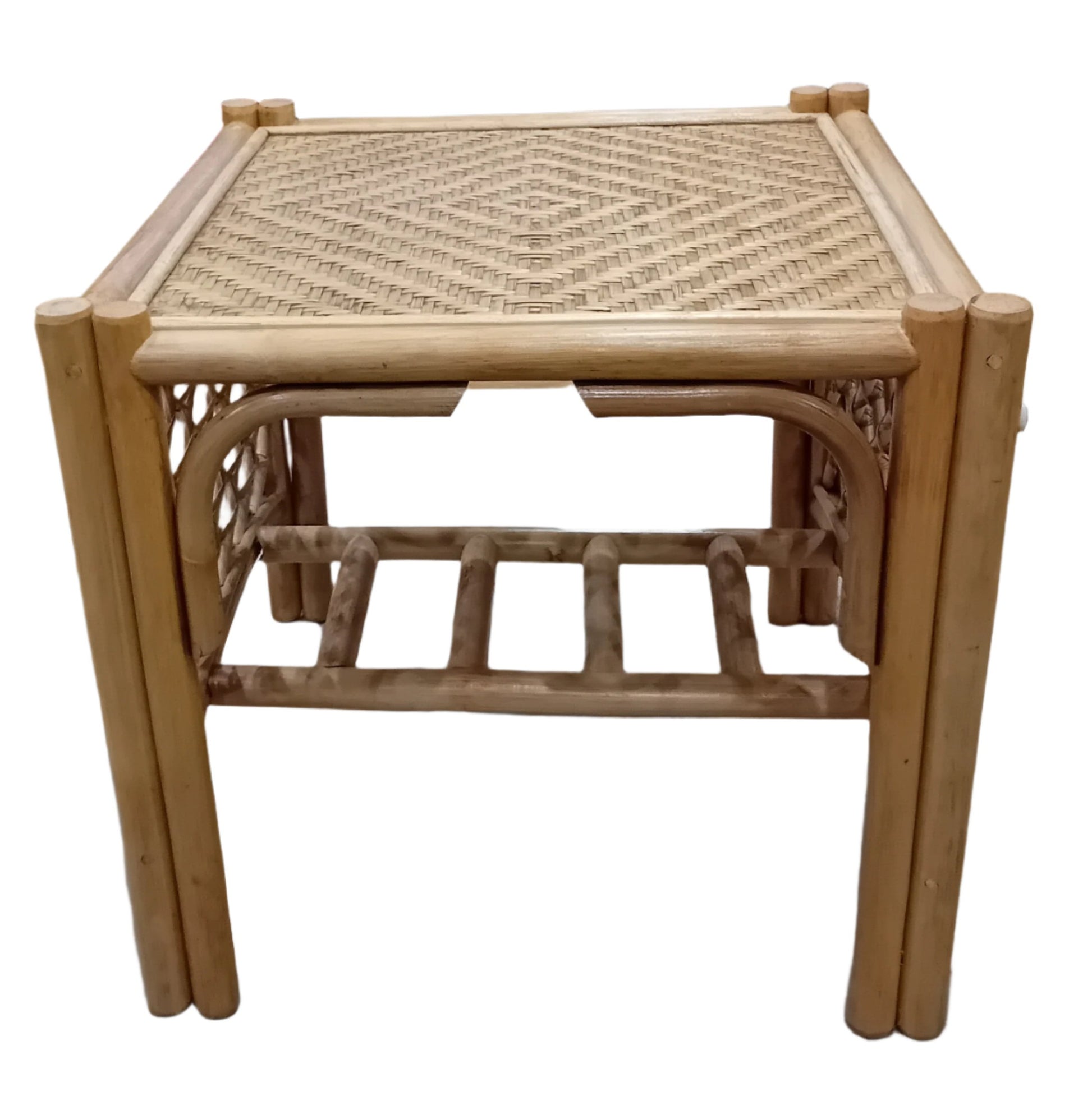 Antique Wash Serena Cane, Rattan and Wicker Conservatory Side Table.