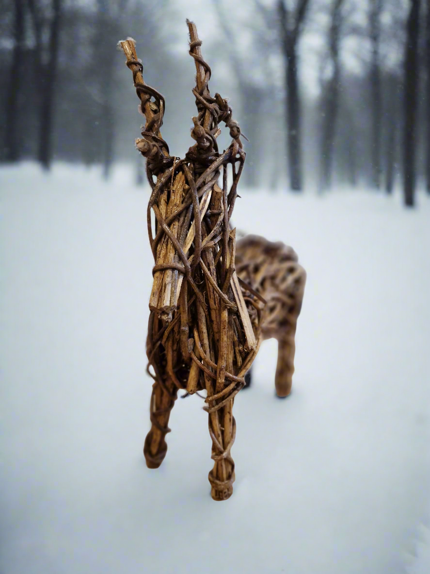 Willow Vine Wicker Reindeer