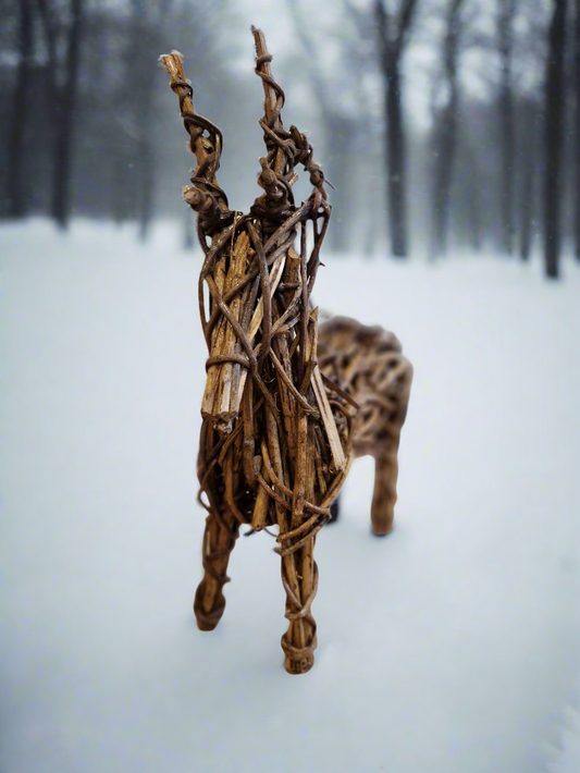 Willow Vine Wicker Reindeer