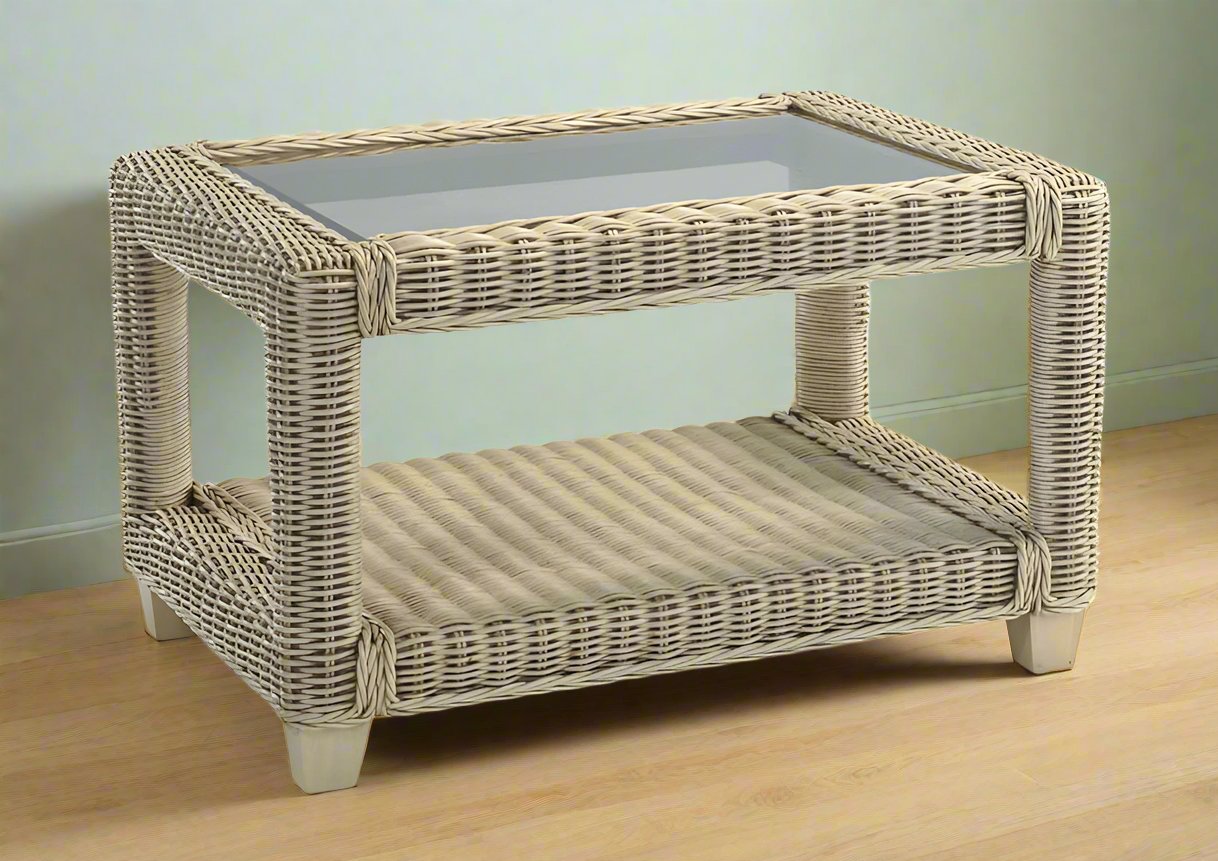 Cane and Wicker Conservatory Coffee Table