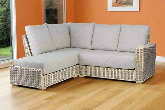 Cane Conservatory Corner Sofa.