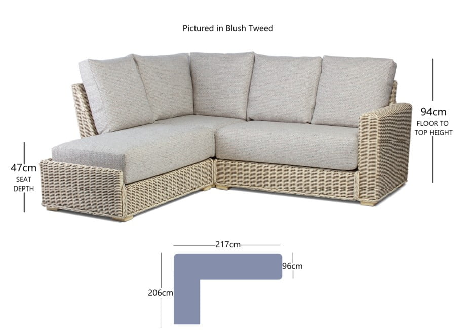 Cane Conservatory Corner Sofa