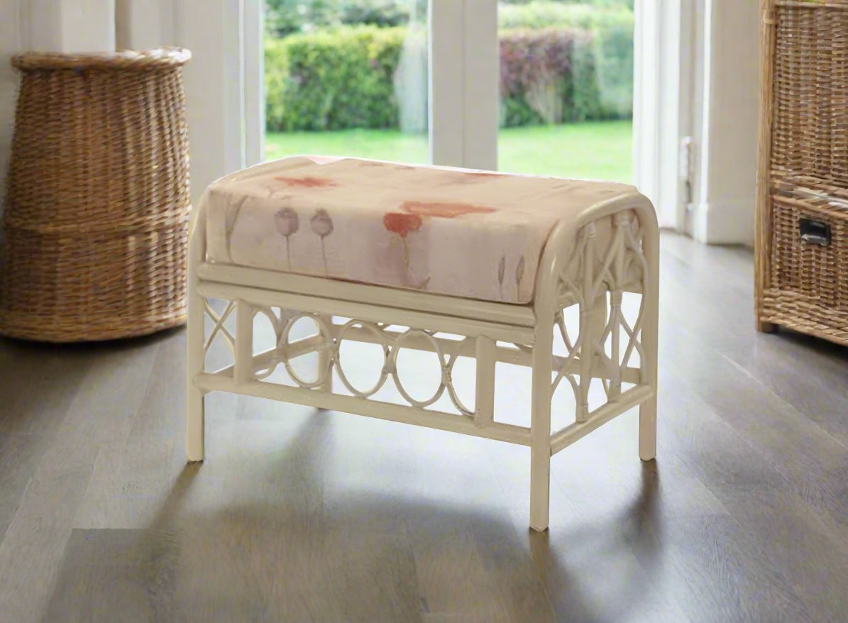 Cane Conservatory Footstool.