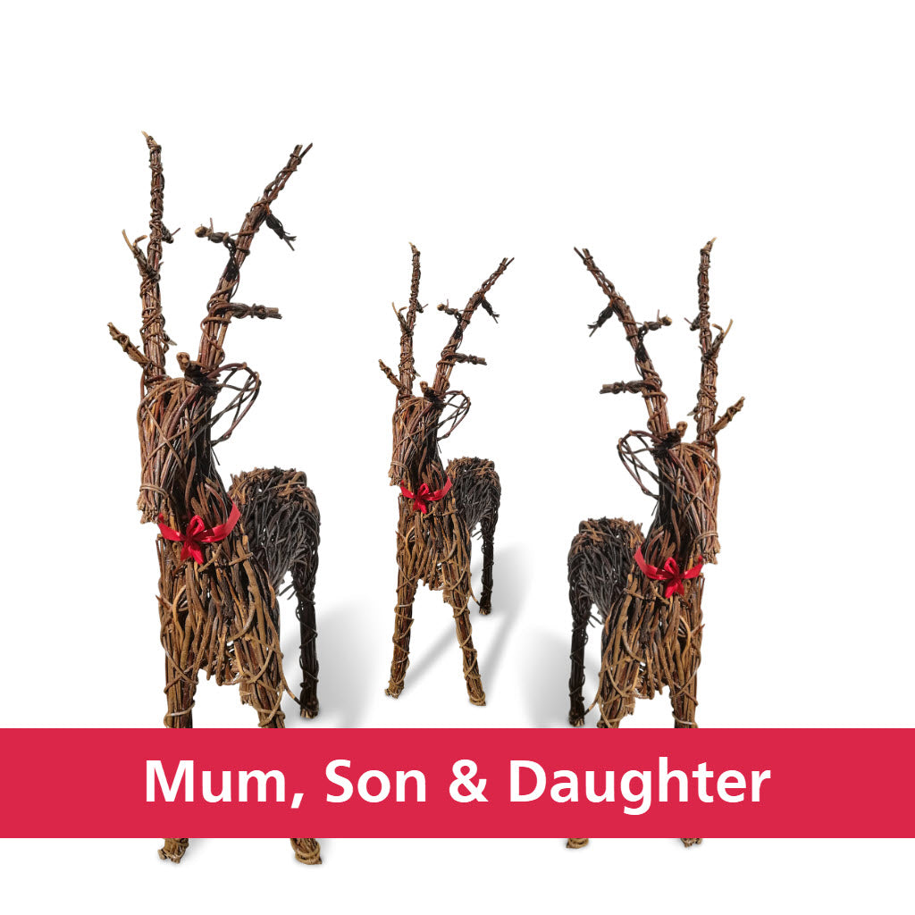 Wicker Willow Christmas Reindeer