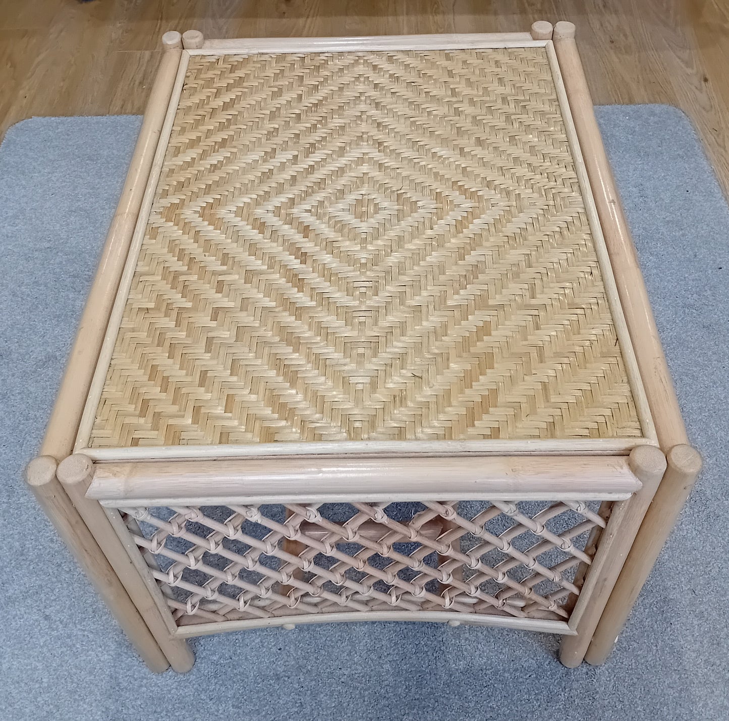 Natural Wash Serena Cane, Rattan and Wicker Conservatory Coffee Table.