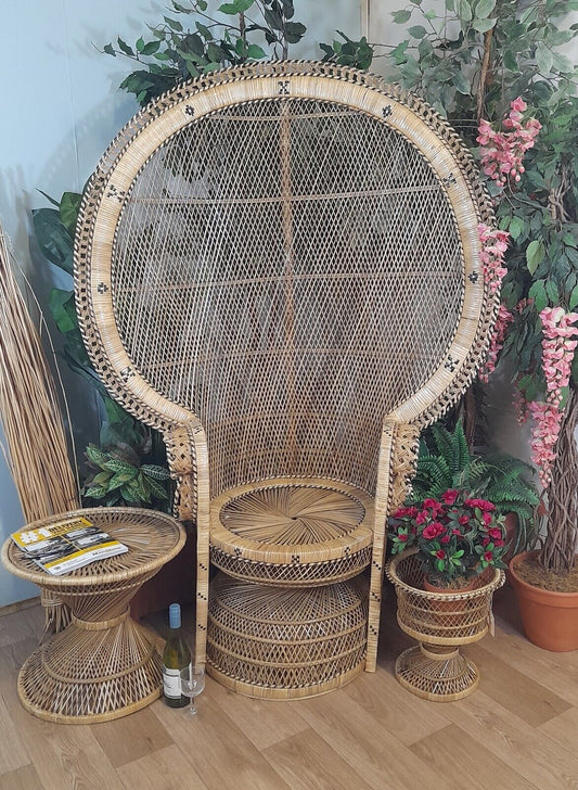 Wicker/Rattan Hong Kong Peacock Large chair.