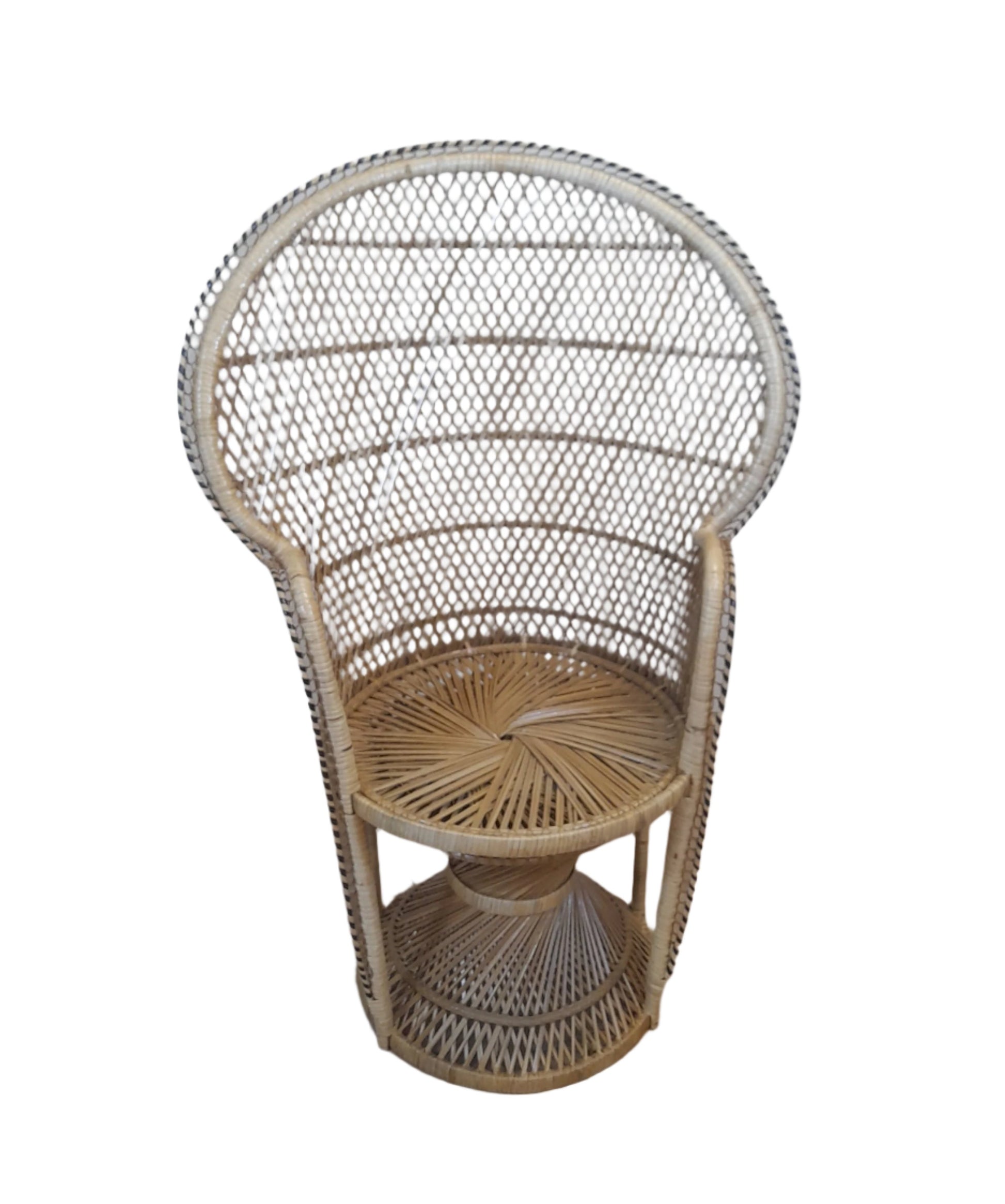 Wicker/Rattan Conservatory Princess Chair front view.