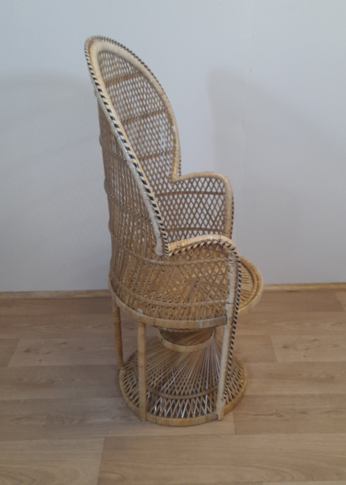 Wicker/Rattan Conservatory Princess Chair side view.