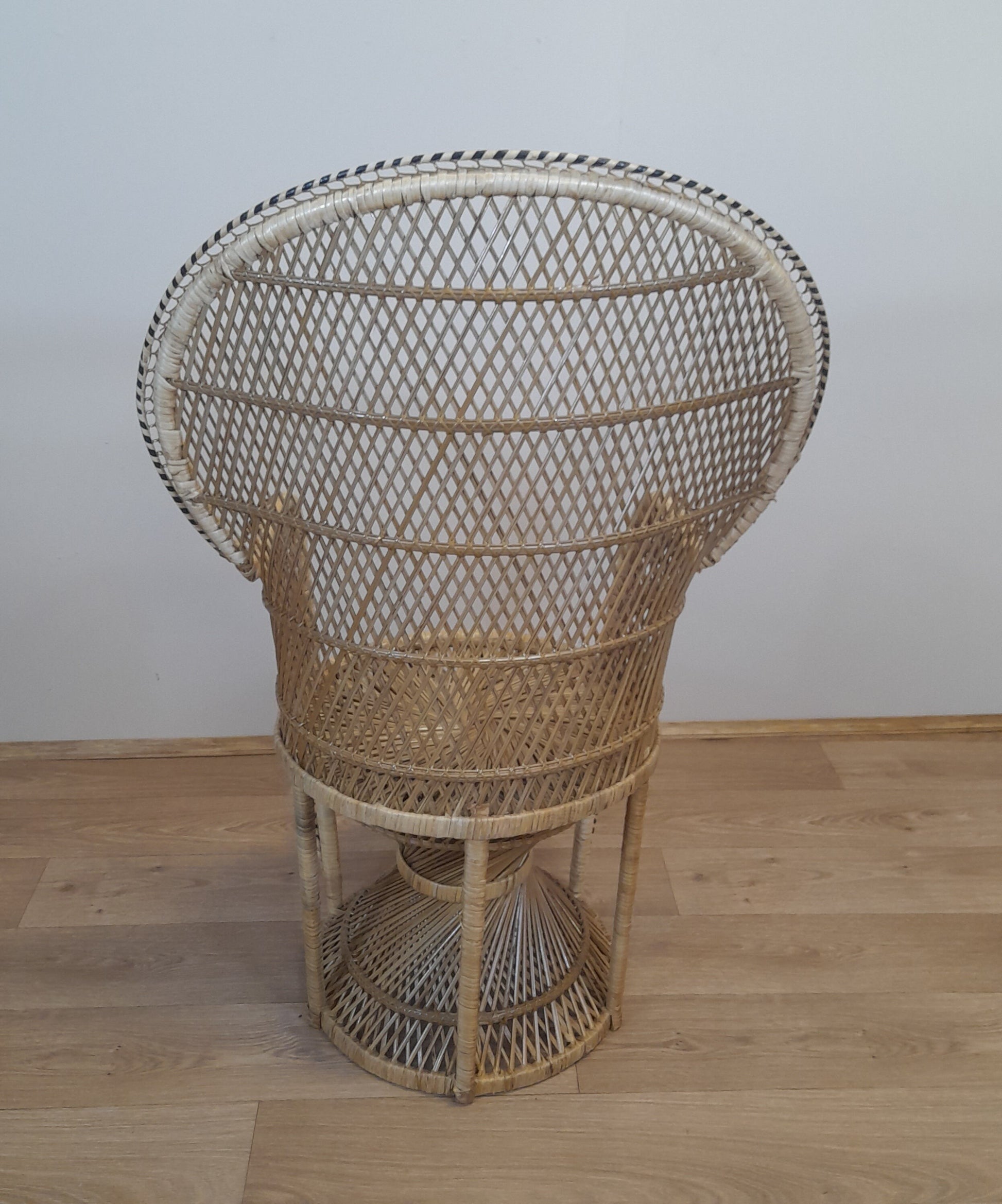 Wicker/Rattan Conservatory Princess Chair back view.