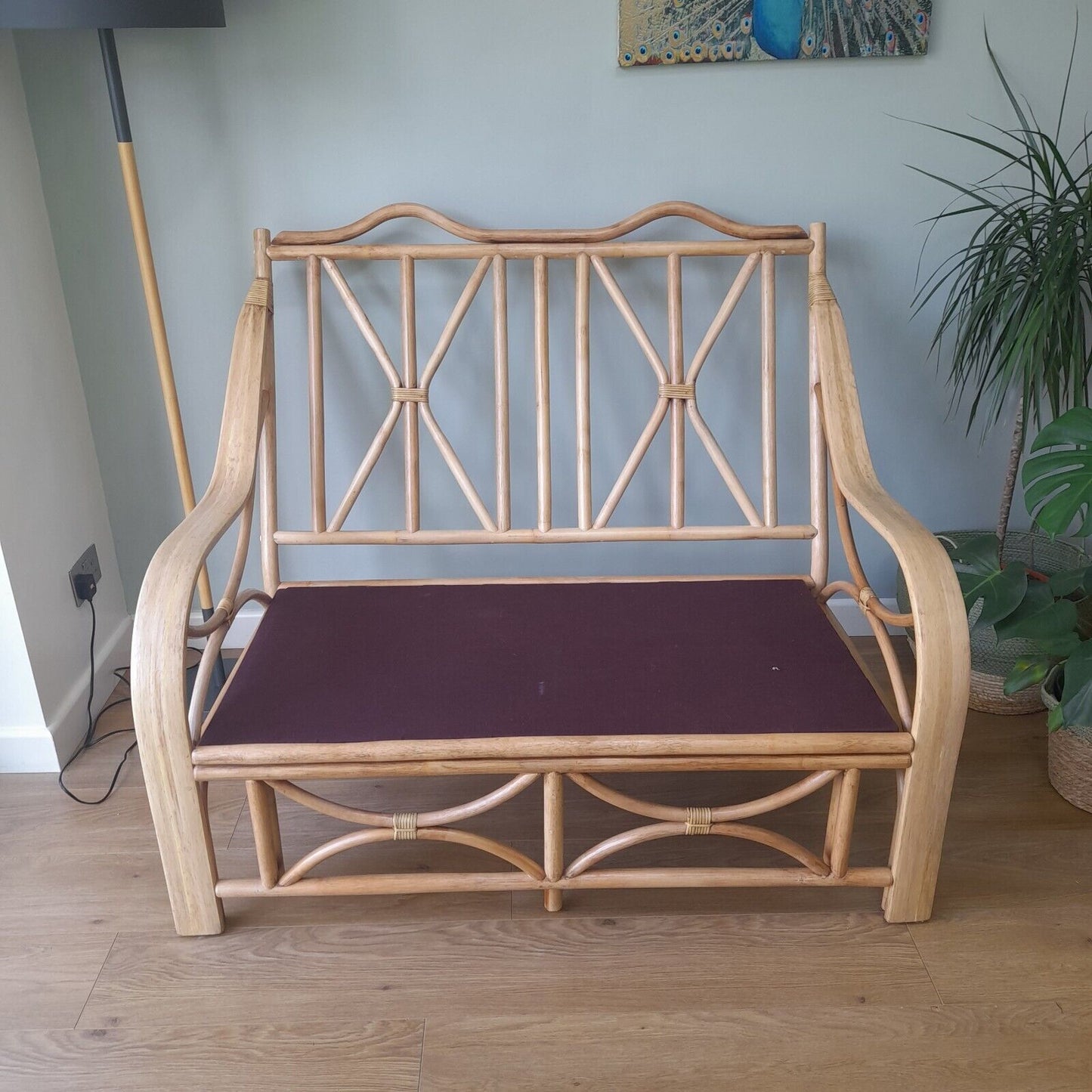 4 Piece San Marino Cane and Wicker/Natural Rattan Conservatory Suite.Sofa frame.